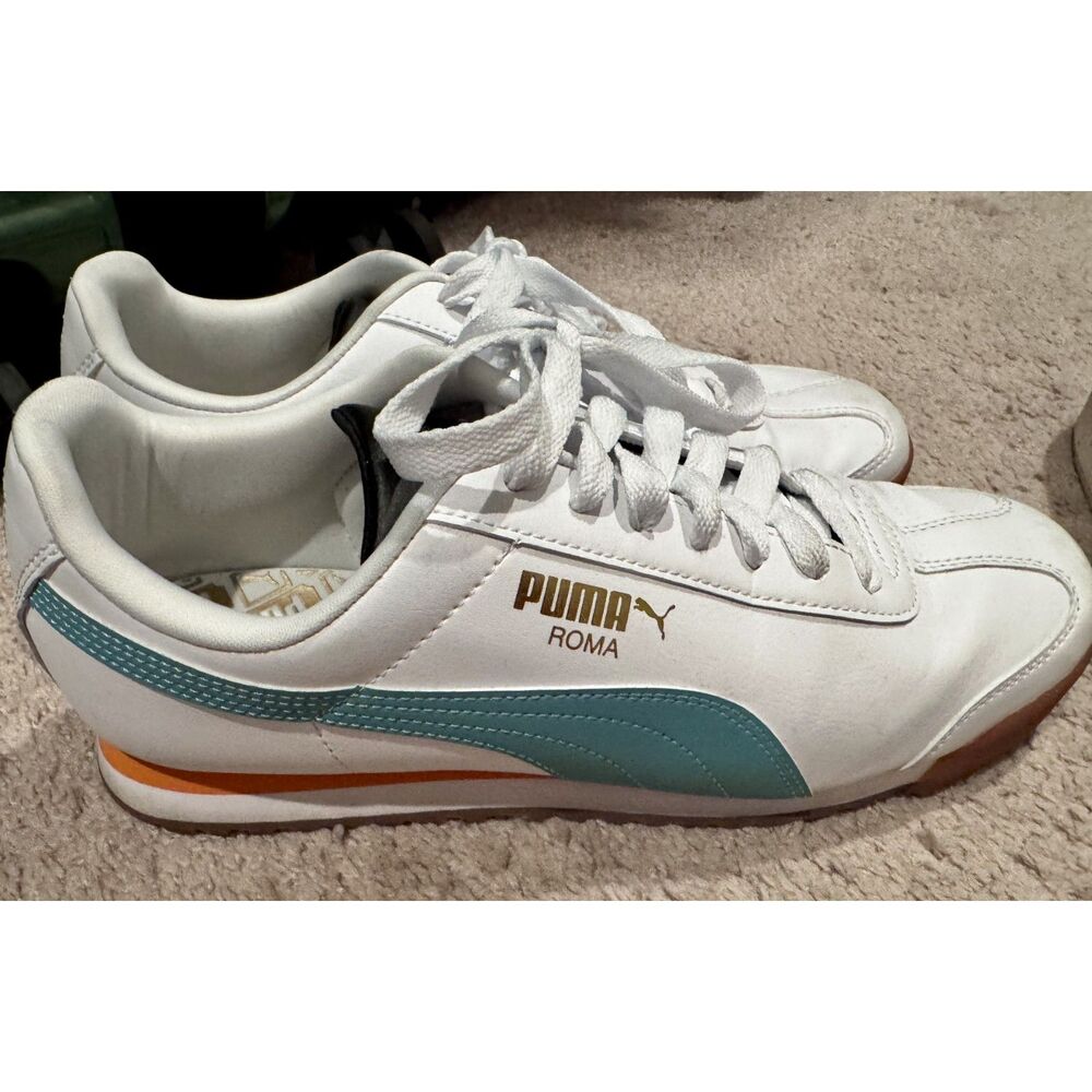 PUMA Roma Basic+ White Porcelain Gum Sneakers